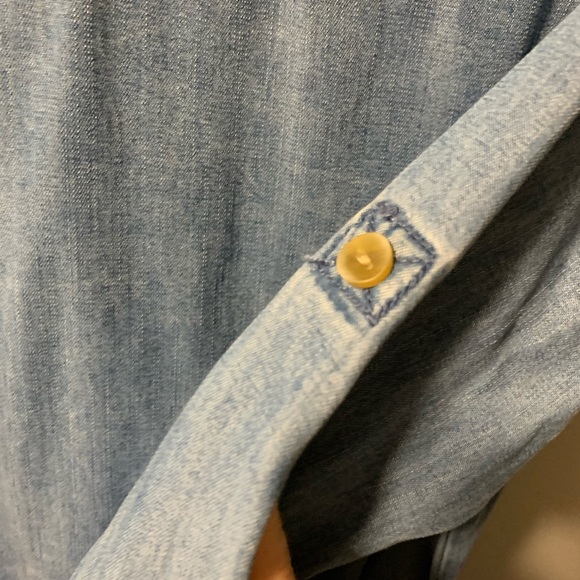 NWOT Denim Jean Tunic Dress With Belt - Picture 7 of 7